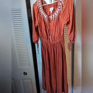 Burnt Orange Knox Rose dress